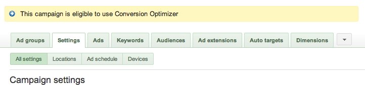 How To Set Up Google AdWords Conversion Optimizer